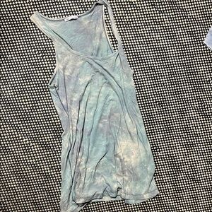 Zara Tie-Dye Tank Top - Blue and Cream